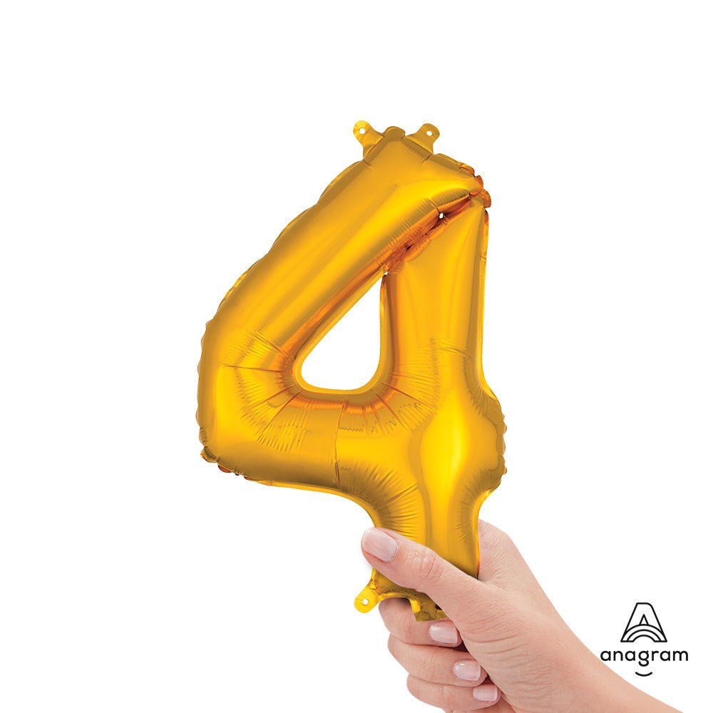 Foil Balloon Number 4 Gold