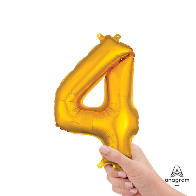 Foil Balloon Number 4 Gold