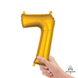 Foil Number 7 Balloon Gold