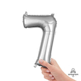 Foil Number 7 Silver Balloon