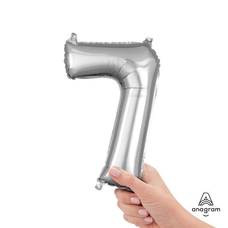 Foil Number 7 Silver Balloon