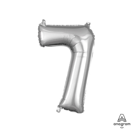 Foil Number 7 Silver Balloon