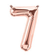 Foil Balloon Number 7 Rose Gold