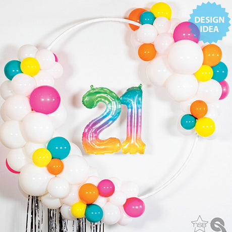 Foil Balloon Number 9 Jelli Ombre