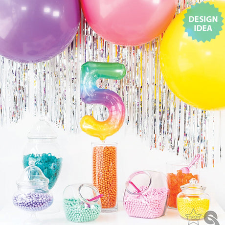 Foil Balloon Number 9 Jelli Ombre