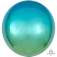 Foil Balloon 16 Inch Ombre Blue & Green Orbz