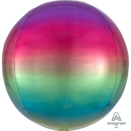 Foil Balloon Girls Ombre Rainbow Orbz