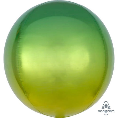 Foil Balloon 16 Inch Ombre Yellow & Green Orbz