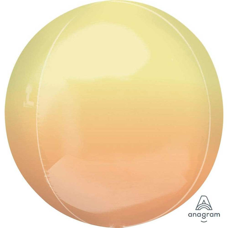 Foil Balloon 16 Inch Ombre Yellow & Orange Orbz