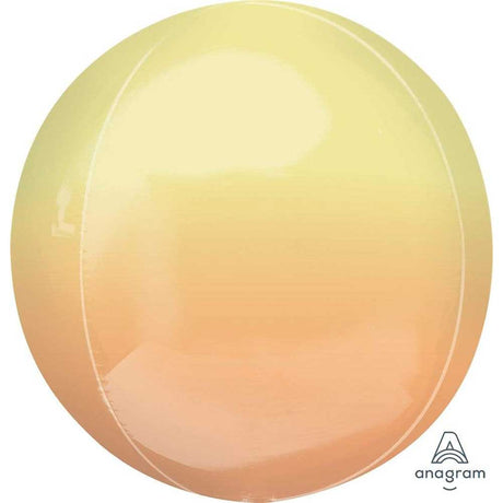 Foil Balloon 16 Inch Ombre Yellow & Orange Orbz