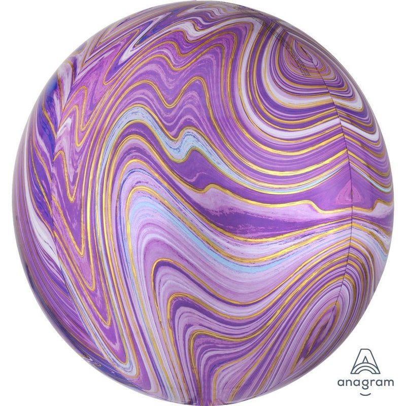 Purple Marblez Orbz Foil Balloon