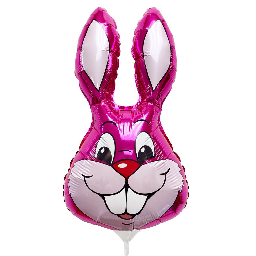 Rabbit Foil Balloon Fuchsia Mini Shape