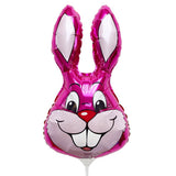 Rabbit Foil Balloon Fuchsia Mini Shape