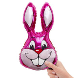 Rabbit Foil Balloon Fuchsia Mini Shape