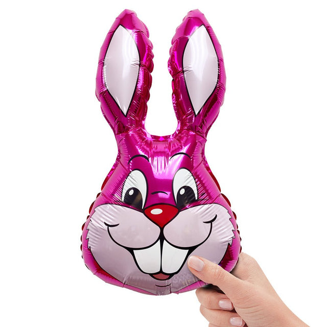 Rabbit Foil Balloon Fuchsia Mini Shape