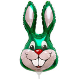 Rabbit Green Mini Shape Foil Balloon
