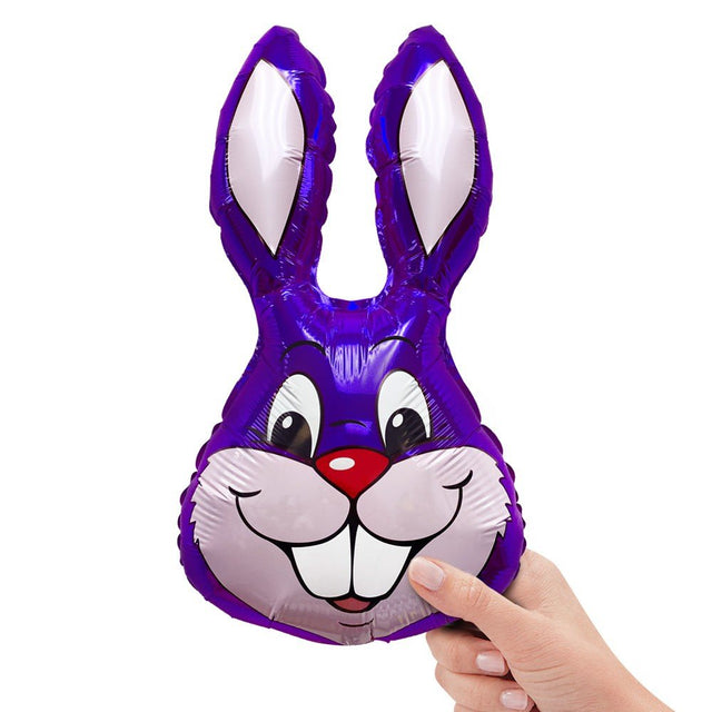 Foil Balloon Rabbit Purple Mini Shape