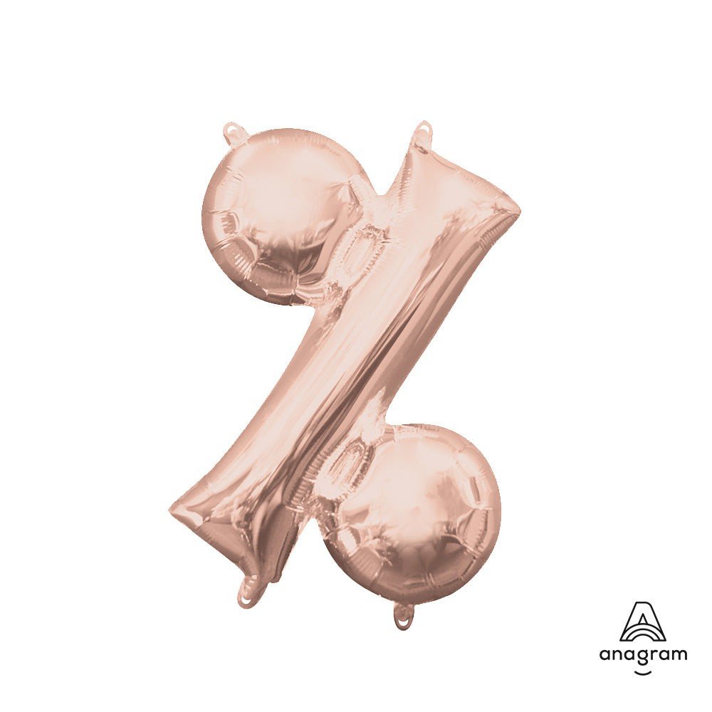 Foil Balloon Symbol % Rose Gold 16 Inch