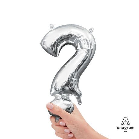 Foil Balloon Silver Symbol ? Air-Fill Only