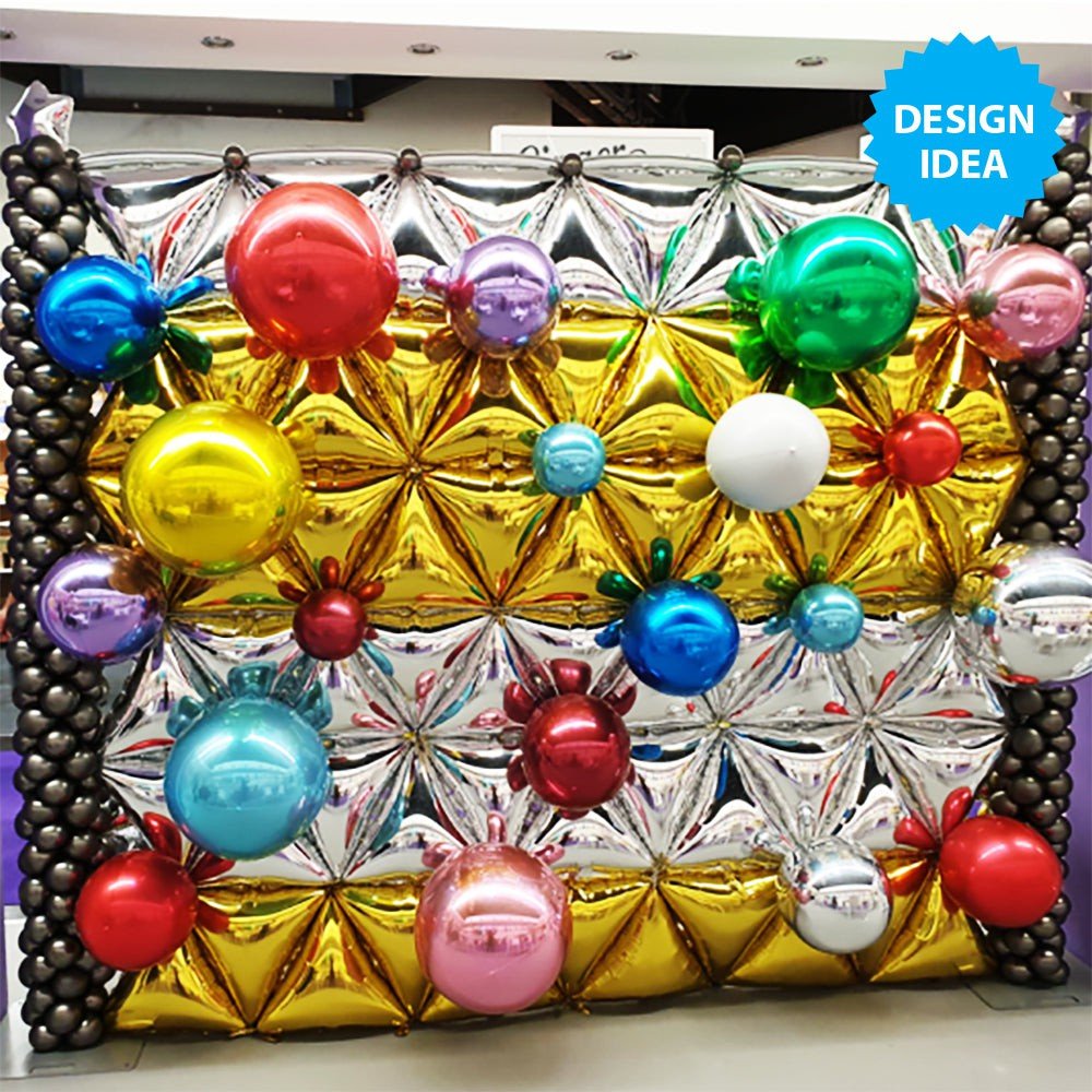 Foil Balloon Triangle Veneers Gold 16 Inch