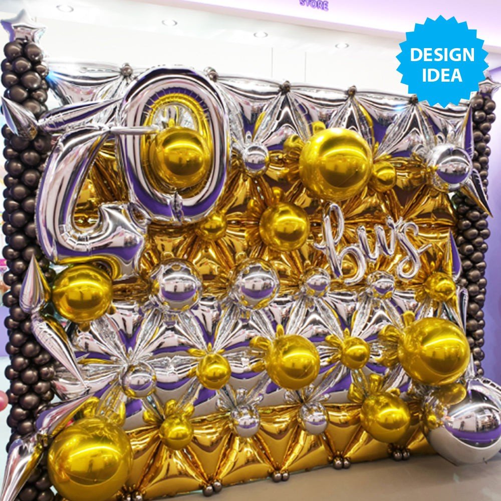 Foil Balloon Triangle Veneers Gold 16 Inch