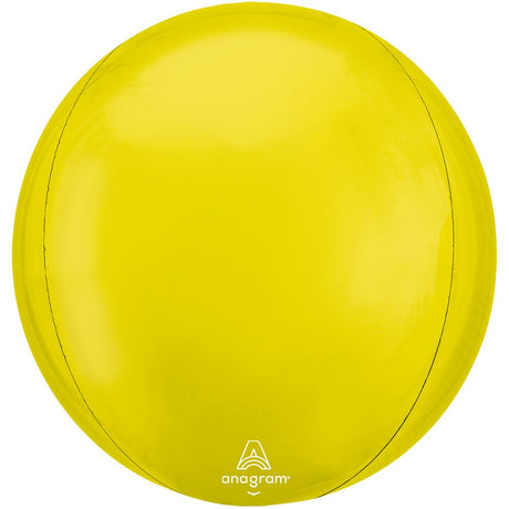 Foil Balloon Vibrant Yellow Orbz