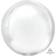 Foil Balloon White Orbz 16 Inch