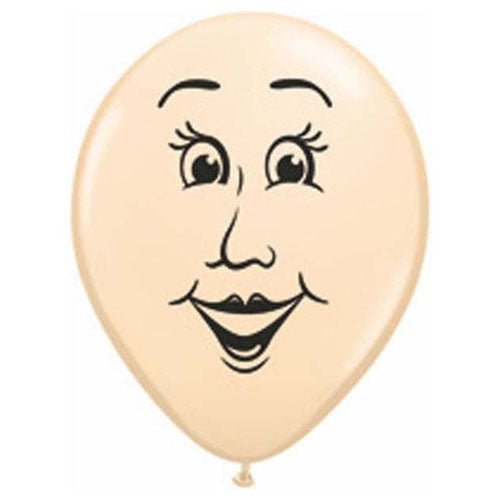 16 Inch Woman's Face Latex Balloons