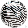 Foil Balloon Zebra Print Orbz 16 Inch