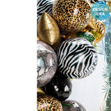 Foil Balloon Zebra Print Orbz 16 Inch