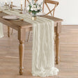 Cheesecloth Table Runner 10 ft x 38 in Ivory