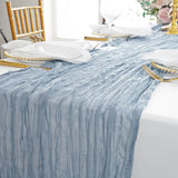 Premium Gauze Cheesecloth Table Runner 10 ft x 38 in Dusty Blue