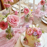 Gauze Cheesecloth Table Runner 10 ft x 38 in Pink