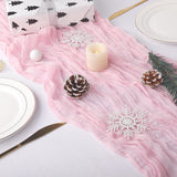 Gauze Cheesecloth Table Runner 10 ft x 38 in Pink