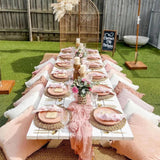 Gauze Cheesecloth Table Runner 10 ft x 38 in Rose Pink