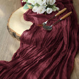 Gauze Cheesecloth Table Runner 10 ft x 38" Burgundy