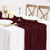 Gauze Cheesecloth Table Runner 10 ft x 38" Burgundy