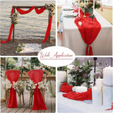 Gauze Cheesecloth Table Runner 10 ft x 38 in Red