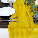 Gauze Cheesecloth Table Runner 10 ft x 38 in Canary Yellow