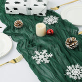 Gauze Cheesecloth Table Runner 10 ft x 38 in Hunter Green/Holly Green