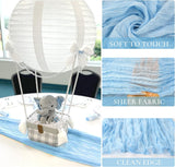 Cheesecloth Table Runner 10 ft x 38 in Baby Blue
