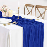 Table Runner Premium Gauze Cheesecloth 10 ft x 38 in Royal Blue
