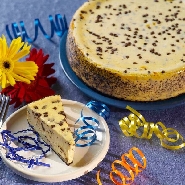 Pellman 14-Slice Pre-Cut Chocolate Chip Cheesecake 60 oz. - 6/Case