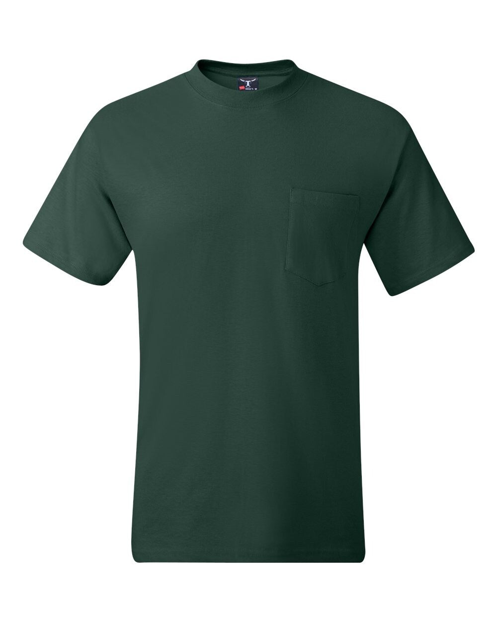 Hanes® Short Sleeve Crewneck Pocket T-Shirt