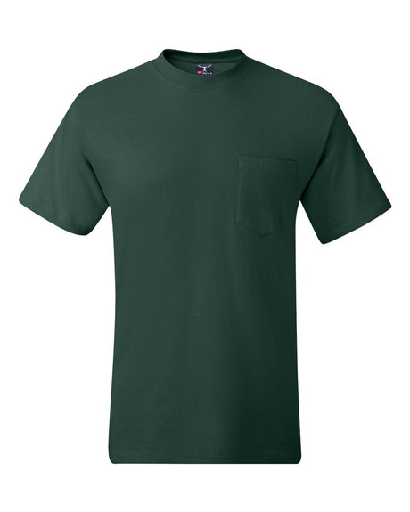 Hanes® Short Sleeve Crewneck Pocket T-Shirt