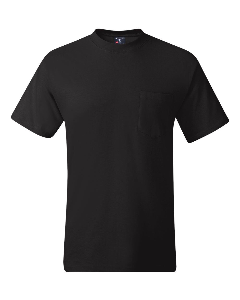 Hanes® Short Sleeve Crewneck Pocket T-Shirt