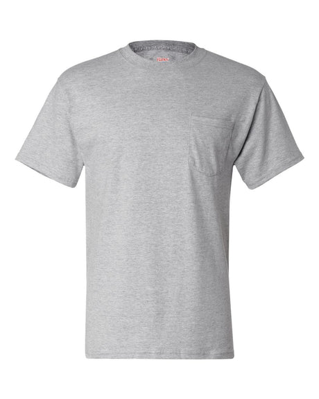 Hanes® Short Sleeve Crewneck Pocket T-Shirt