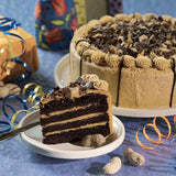 Pellman Peanut Butter Cup Triple Chocolate Cake 66 oz. - 4/Case