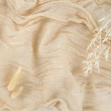 Gauze Cheesecloth Table Runner 10 ft x 38 in Champagne