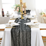 Premium Gauze Cheesecloth Table Runner 10 ft x 38" Black